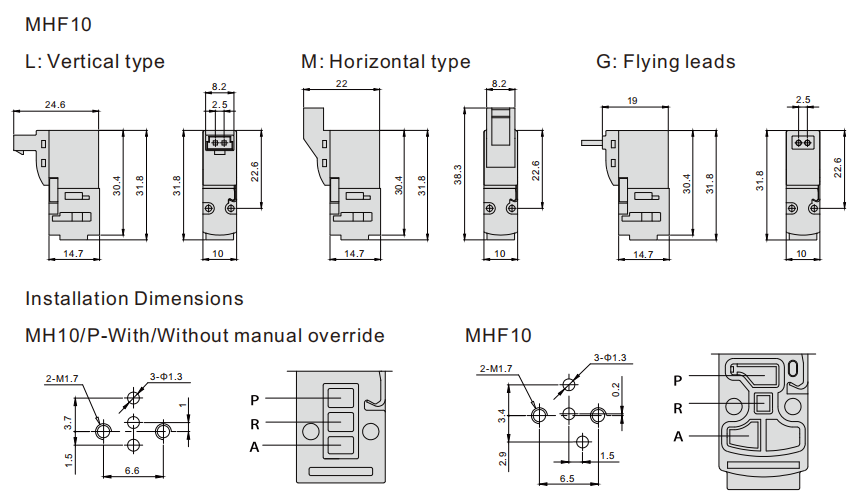 MH mini pneumatic valve MH มินิวาล์วนิวแมติก