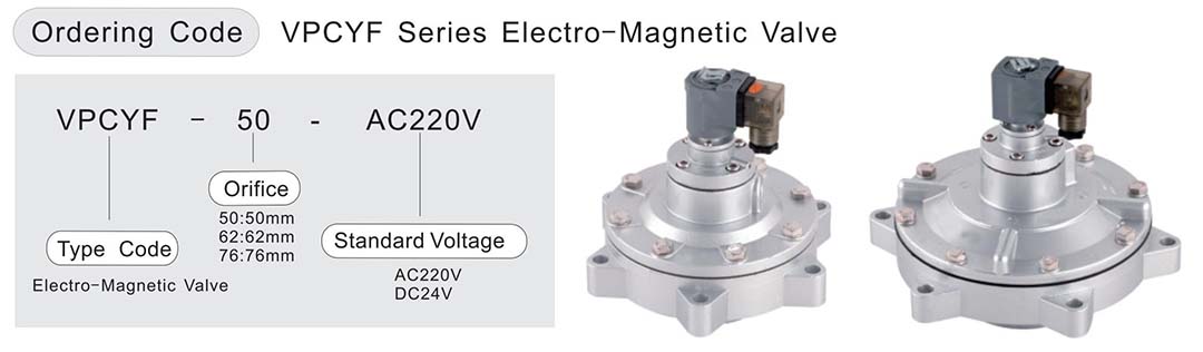 VPCYF pulse jet valve วาล์วไดอะแฟรมพัลส์เจ็ท