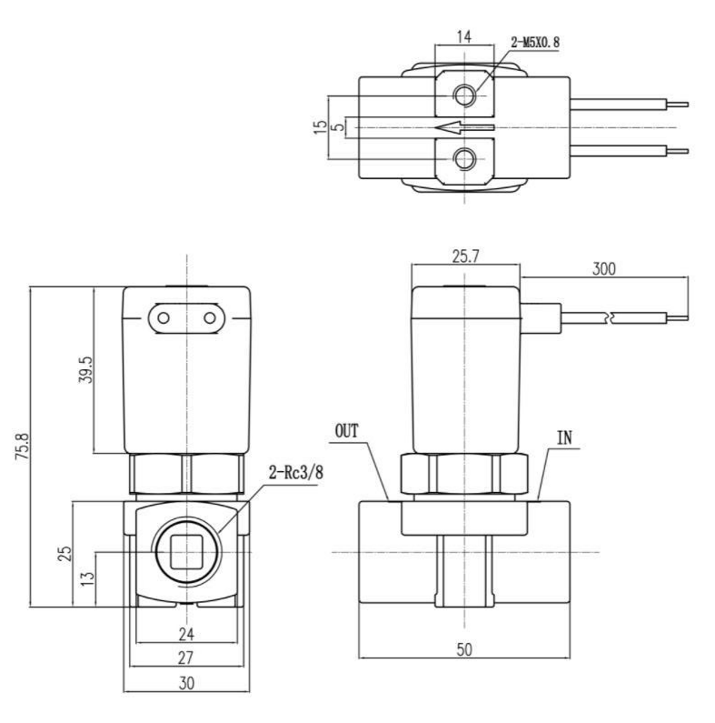 AVJ322D Air Jet Loom Valve Dimension AVJ322D Air Jet Loom Valve ขนาด