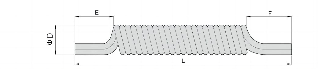 PUCL tube Main Dimensions ท่อเกลียวหลายแถว