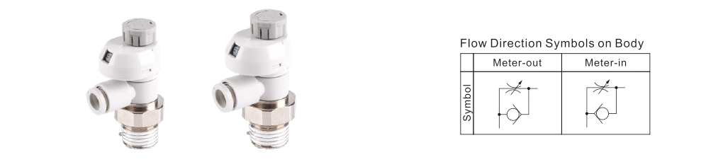 AS-FS Series Speed ​​Controller พร้อมสัญลักษณ์ตัวบ่งชี้