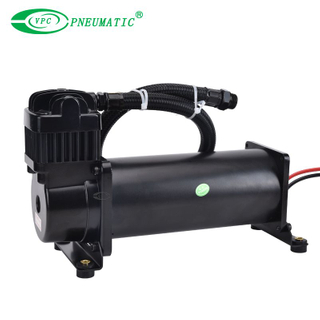 คอมเพรสเซอร์ระบบกันสะเทือนถุงลม 444C, DC12V, 200Psi, สีดำ