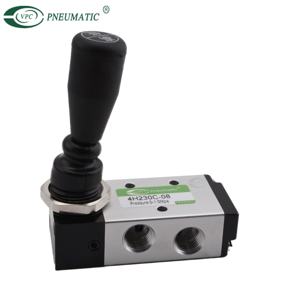 4H Series 3 Position 5 Port Center Pressure Hand Push Valve