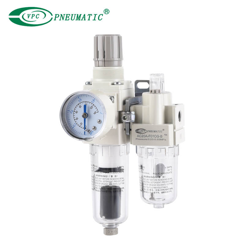 หน่วย AC20A-B ถึง AC60A-B FRL พร้อมสวิตช์ความดัน