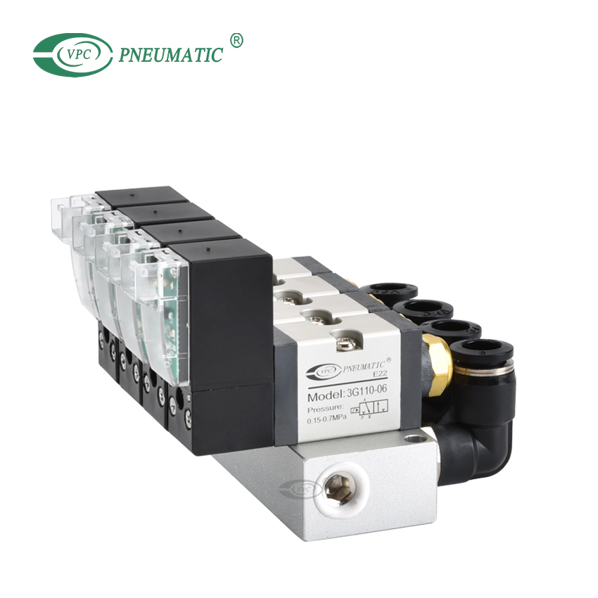 3G Series 3/2 Way Solenoid Valve Manifold, 15ms Response Time