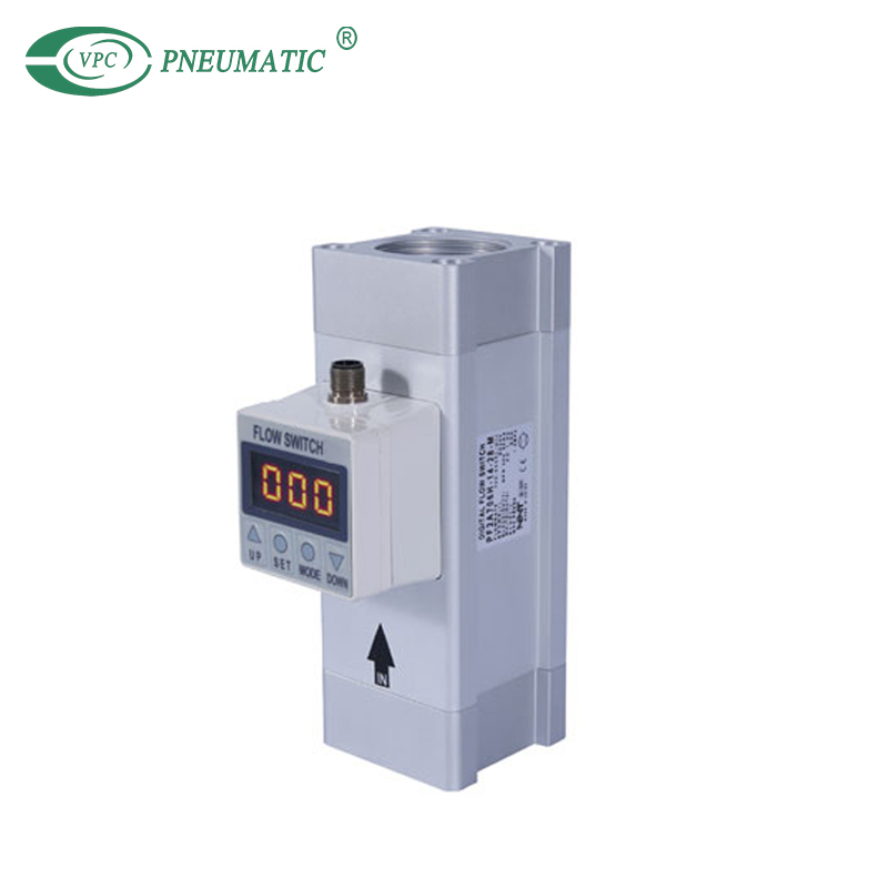 PF2A Series ประเภทอัตราการไหลสูงสวิตช์ดิจิตอลการไหลแบบดิจิตอลสำหรับอากาศ