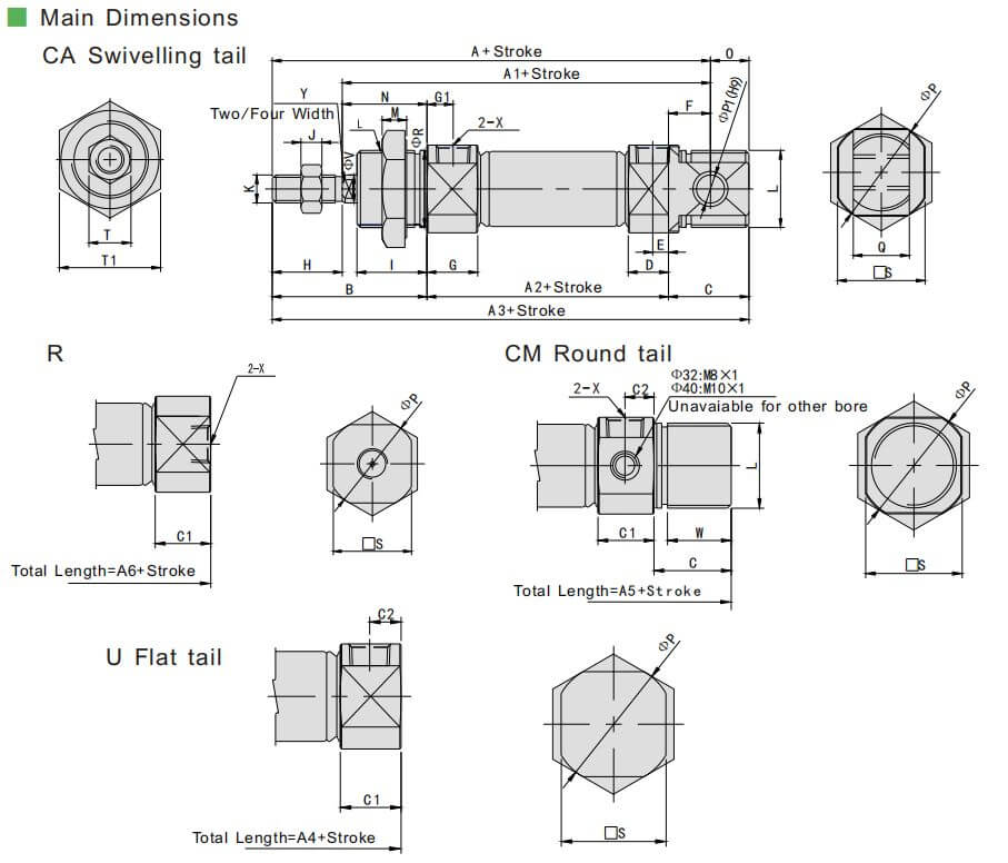 กระบอก ISO6432