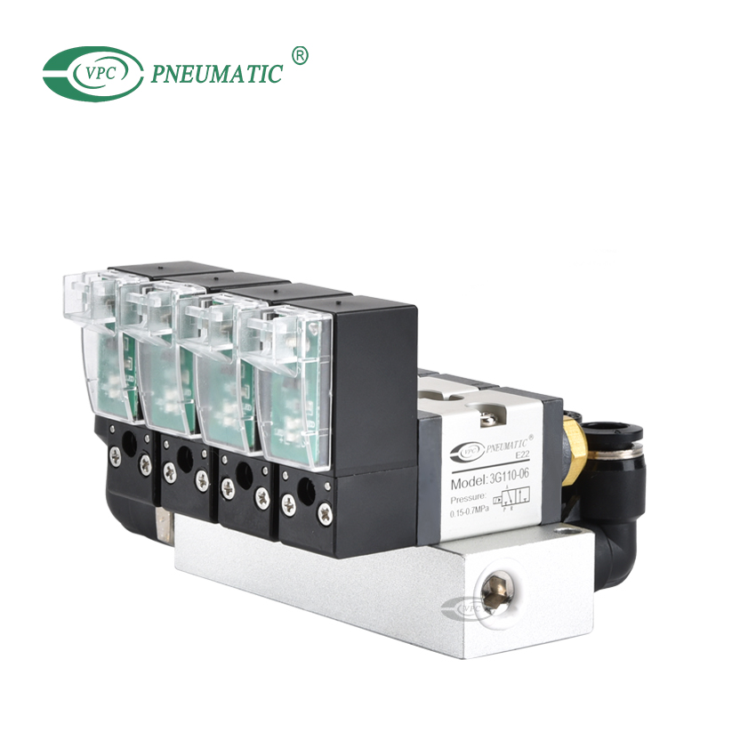 3G Series 3/2 Way Solenoid Valve Manifold, 15ms Response Time