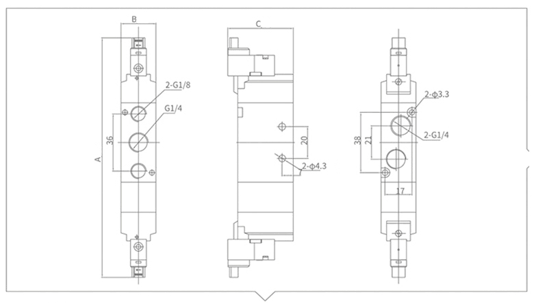5/3 โซลินอยด์วาล์ว