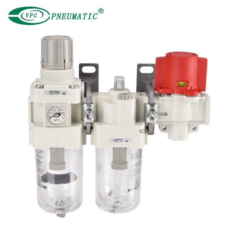 AC20A-D ถึง AC60A-D Series Air Preparation Air (2 ชุดค่าผสม)