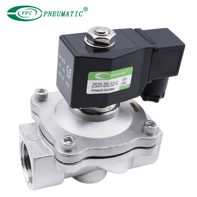 ZS Series สแตนเลส 2/2 ทางวาล์วโซลินอยด์แบบเปิดปกติปกติ