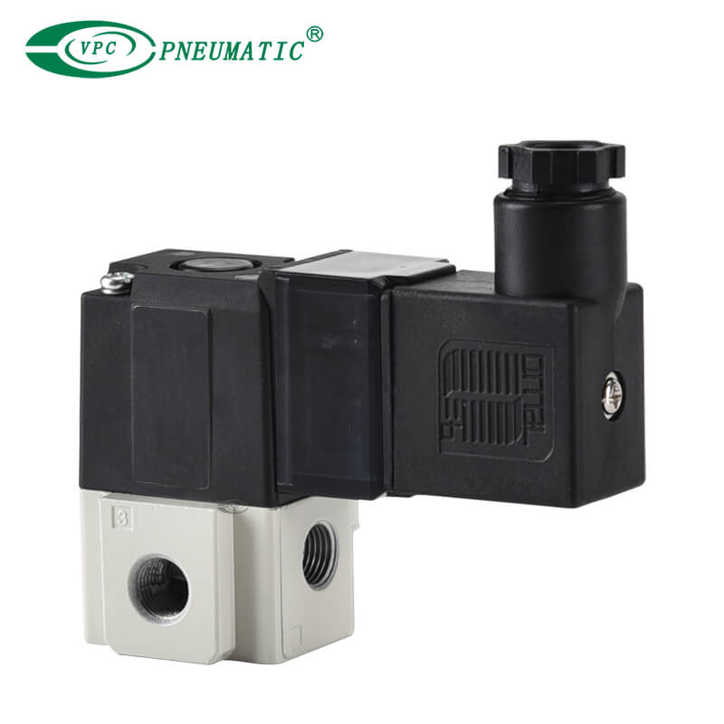 VT307 Series Direct Poppet Type 3 พอร์ตโซลินอยด์วาล์ว (ซีลยาง)