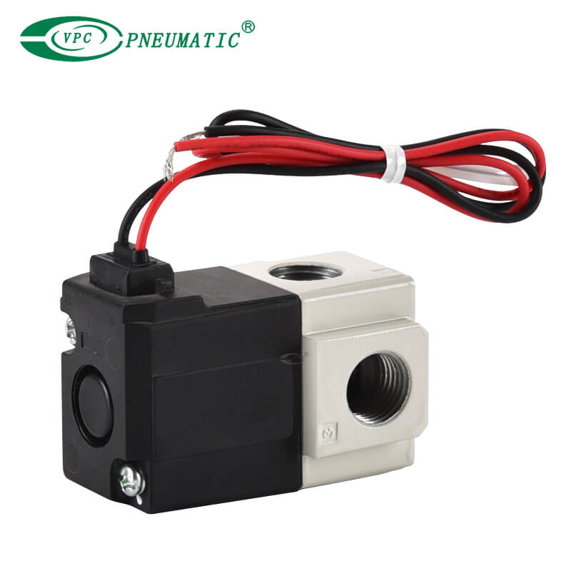 VT307 Series Direct Poppet Type 3 พอร์ตโซลินอยด์วาล์ว (ซีลยาง)