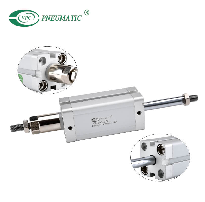 ACEJ Series กระบอกสูบขนาดกะทัดรัด Iso 21287 ปรับระยะชักได้