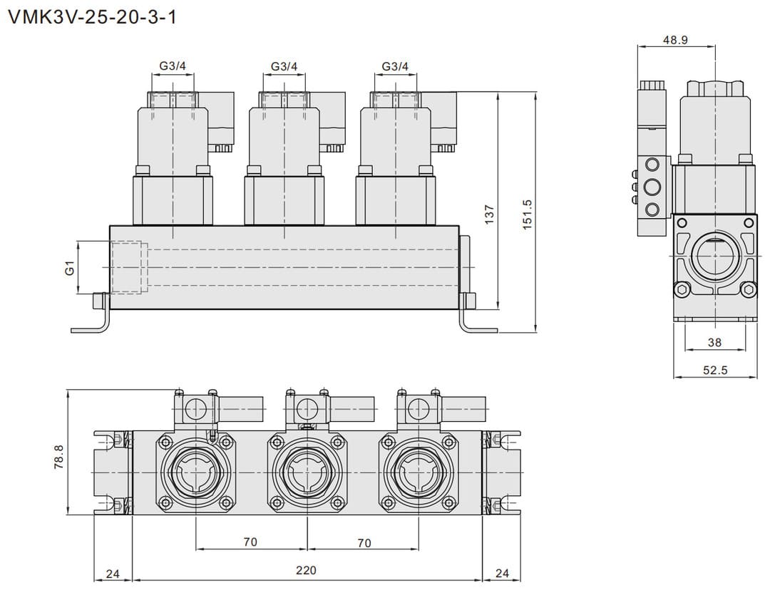 วาล์วsolenoid coax 